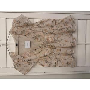 NWT American Eagle AE V-Neck Chiffon Babydoll Blouse size Medium